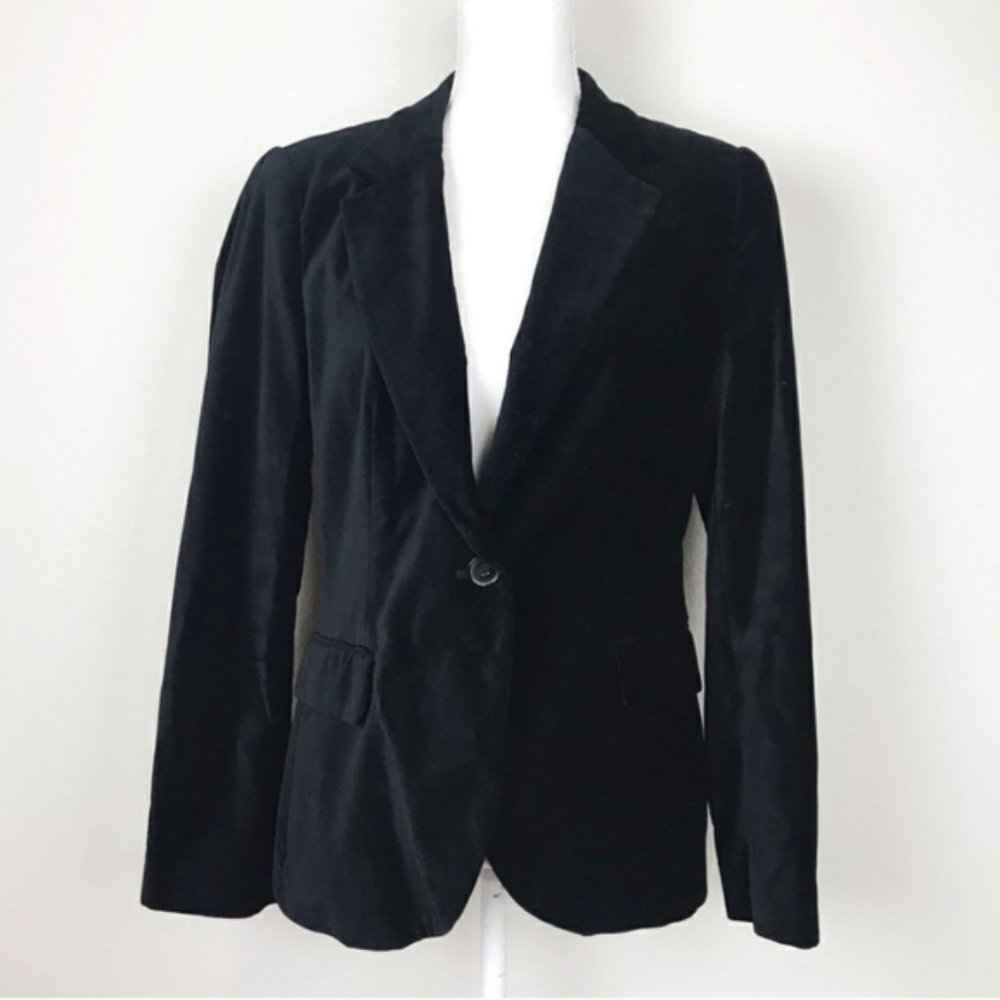 🐘 * * * S O L D * * * Zara Black Velvet Blazer XL (M/L) 🐘